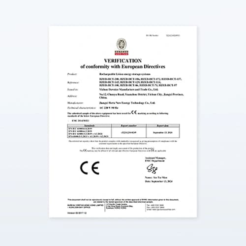 Vesol residential energy storage test report